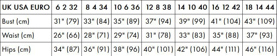 Gill Womens Tops 2022 0 Size Chart